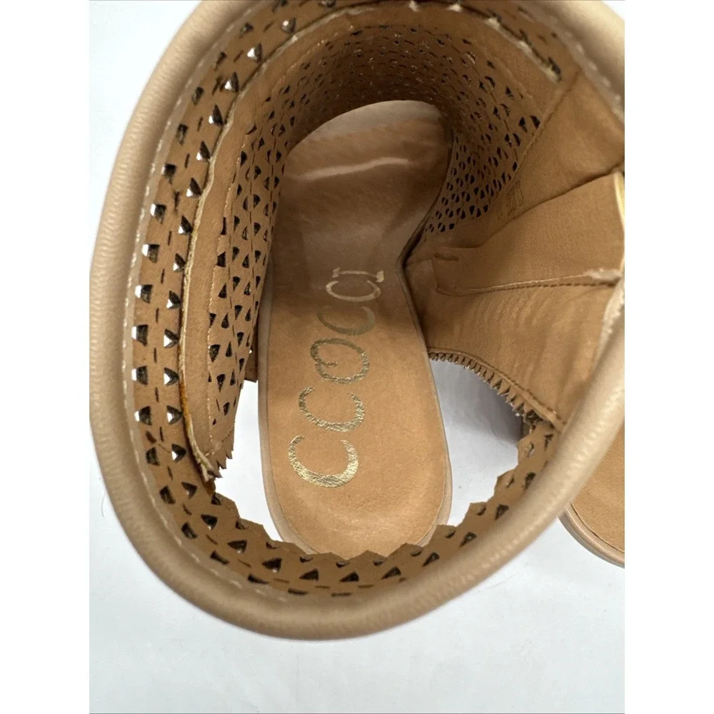 CCOCCI Wedge‎  Zip Up Sandals Claire size 10 Worn 1 Time
